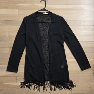 Rebellion Midnight Black Fringe Cardigan